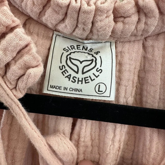 Sirens & Seashells Pink Sleeveless Blouse  Size Large, sleeveless blouse, womens - Picture 3 of 6